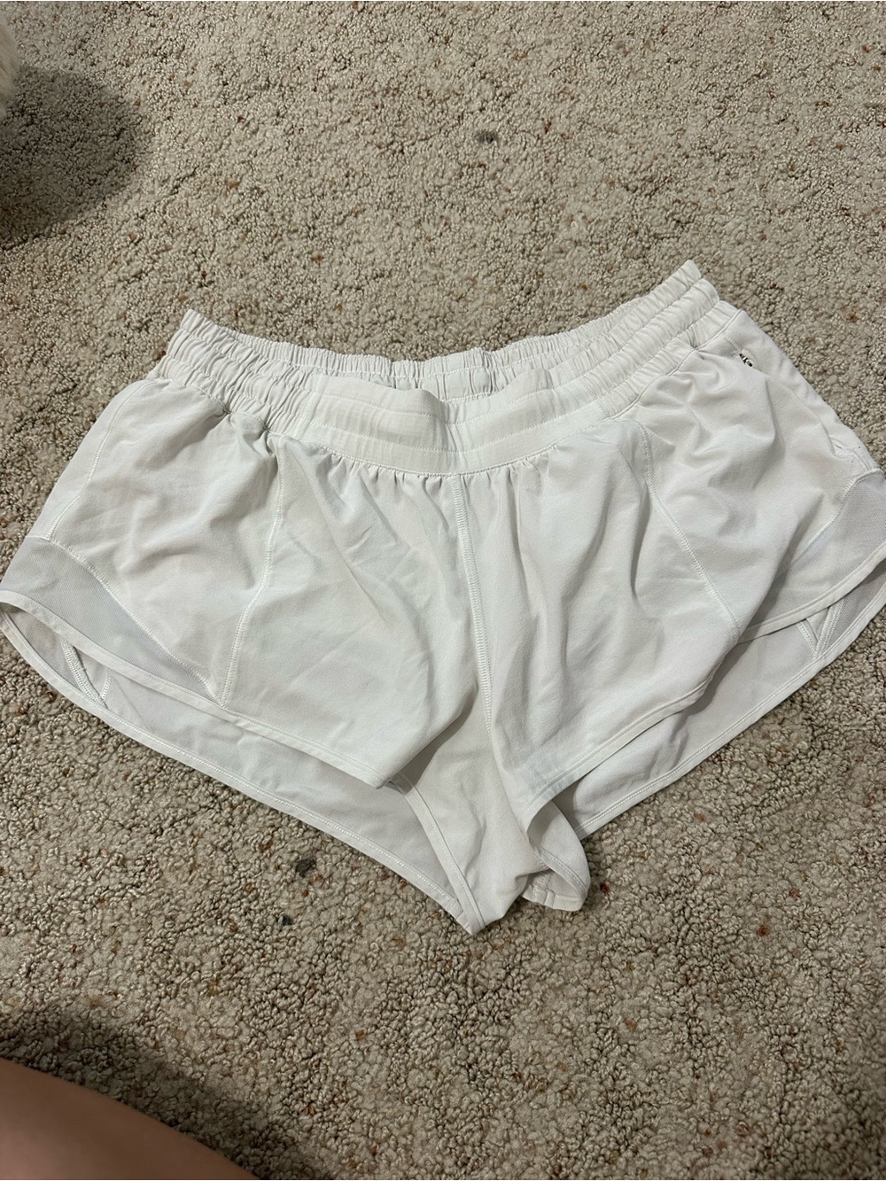 Women's Off White Athletic Running Shorts